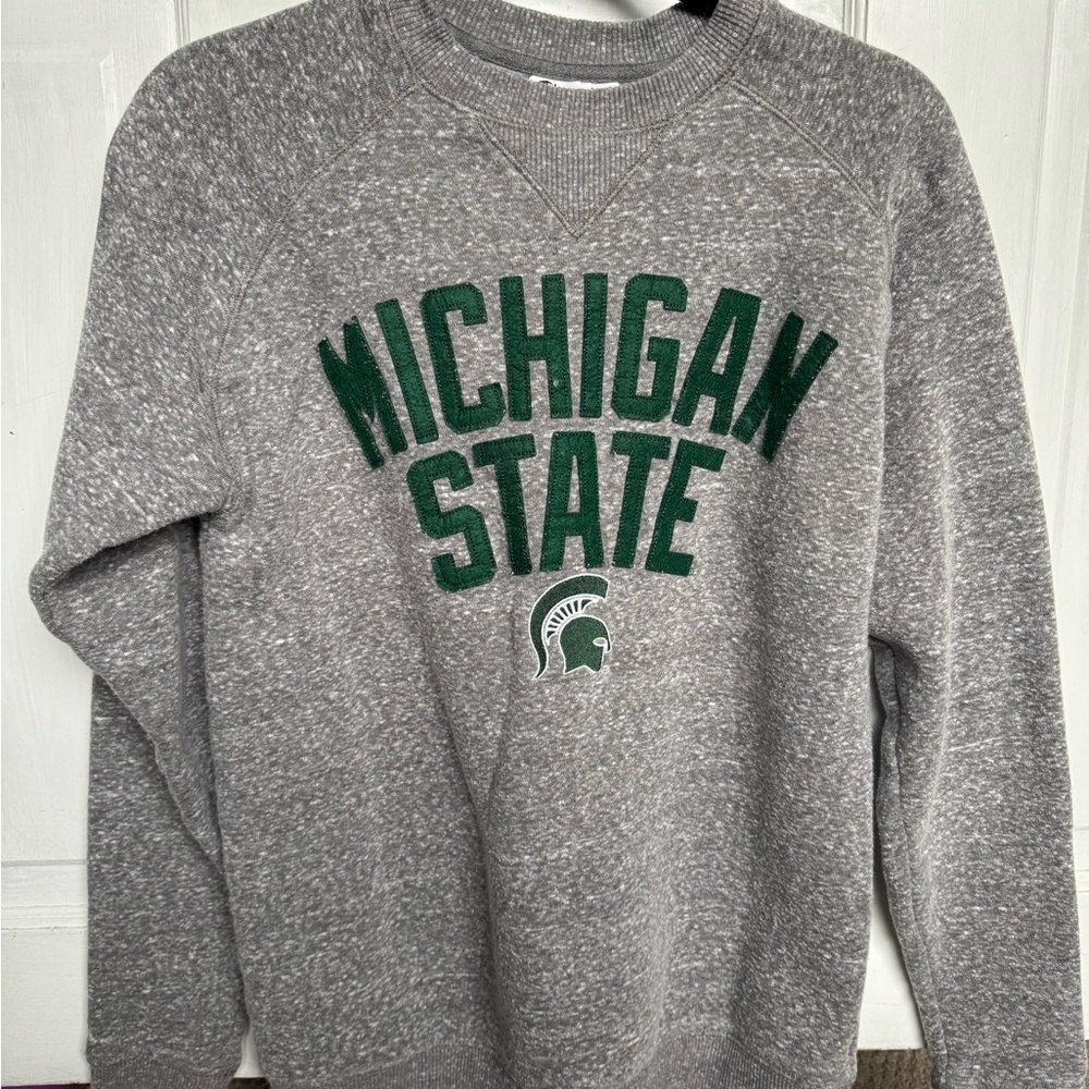 Champion Gray Michigan State MSU SPARTAN Sweatshirt